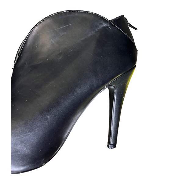 8 Qupid Black Ankle Boots Stiletto Heel Booties Professional Stylish Casual - Picture 2 of 11